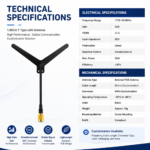 1.8GHz Y Type UAV Antenna with SMA Connector | High Gain Omnidirectional Drone Antenna