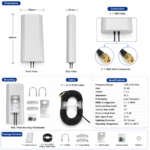 1700-2700MHz MIMO Panel Antenna | 22dBi Dual-Polarized Directional Antenna