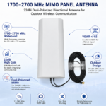 1700-2700MHz MIMO Panel Antenna | 22dBi Dual-Polarized Directional Antenna
