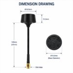 2.4GHz / 5.8GHz UAV Antenna with SMA Connector | Omnidirectional Drone Antenna