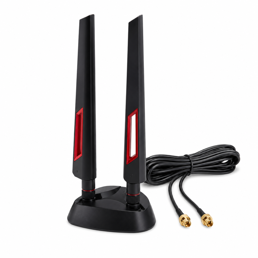 2.4GHz 5GHz 6GHz 10dBi Tri-Band Dual Desktop WiFi Antenna