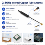 2.4GHz Internal Copper Tube Antenna | 3dBi Embedded WiFi Antenna