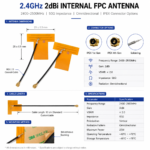 2.4GHz 2dBi Internal FPC Antenna with IPEX Connector for WiFi Bluetooth IoT Applications