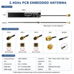 2.4GHz PCB Embedded Antenna for WiFi Bluetooth IoT Applications