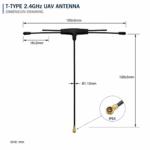 2.4GHz T-Type UAV Antenna | 2400–2500MHz Drone Communication Antenna