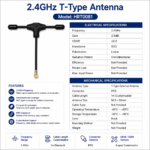 2.4GHz UAV Antenna with IPEX Connector | 2.5dBi T-Type Drone Antenna