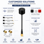 3.3GHz FPV Drone Antenna with SMA Connector | 4.5dBi Vertical Antenna