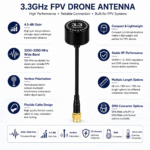 3.3GHz FPV Drone Antenna with SMA Connector | 4.5dBi Vertical Antenna