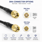3.3GHz FPV Drone Antenna with SMA Connector | 4.5dBi Vertical Antenna