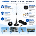 433MHz Magnetic Mount Antenna for Wireless Data Communication