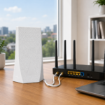 600–6000 MHz 4G 5G Indoor Wideband Antenna with Dual Cable