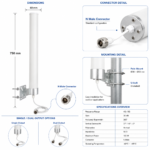 4G/5G Omnidirectional Outdoor Antenna, 60×750mm, N Male