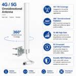 4G/5G Omnidirectional Outdoor Antenna, 60×750mm, N Male
