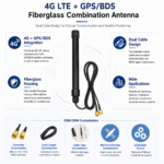 4G LTE + GPS/BDS Fiberglass Combination Antenna | Dual Cable GNSS Antenna