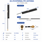 4G LTE Full Band Internal FPC Antenna 700-2700MHz 6dBi Flexible PCB Antenna
