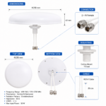 4G/LTE MIMO Ceiling Mount Antenna with Dual N Female Connector