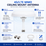4G/LTE MIMO Ceiling Mount Antenna with Dual N Female Connector