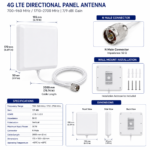 700–960 / 1710–2700MHz 4G LTE Panel Antenna | 7/9dBi Directional Wall-Mount Antenna