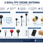 5.8GHz FPV Drone Antenna with SMA Connector | 8dBi High Gain UAV Communication Antenna