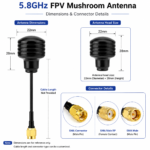 5.8GHz RHCP 3dBi FPV Mushroom Antenna with SMA Connector