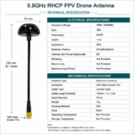 5.8GHz RHCP FPV Drone Antenna with SMA Male Connector