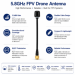 5.8GHz FPV Drone Antenna with SMA Connector | 3.5dBi RHCP Antenna