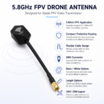 5.8GHz FPV Drone Antenna with SMA Connector | Flexible UAV Video Transmission Antenna