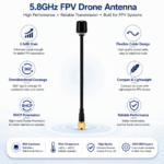 5.8GHz FPV Drone Antenna with SMA Connector | 3.5dBi RHCP Antenna