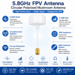 5.8GHz FPV Antenna | Circular Polarized Drone Video Transmission Antenna