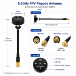 5.8GHz FPV Pagoda Antenna 5dBi High Gain Drone Video Transmission Antenna