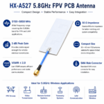 HX-A527 5.8GHz 3dBi PCB Antenna with SMA Male Connector