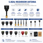 5.8GHz UAV Antenna with SMA Male Connector | Compact FPV Drone Antenna