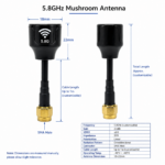 5.8GHz UAV Antenna with SMA Male Connector | Compact FPV Drone Antenna