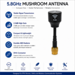 5.8GHz UAV Antenna with SMA Male Connector | Compact FPV Drone Antenna