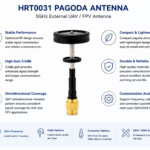 5GHz Pagoda UAV Antenna with SMA Male Connector | 3.5dBi FPV Drone Antenna