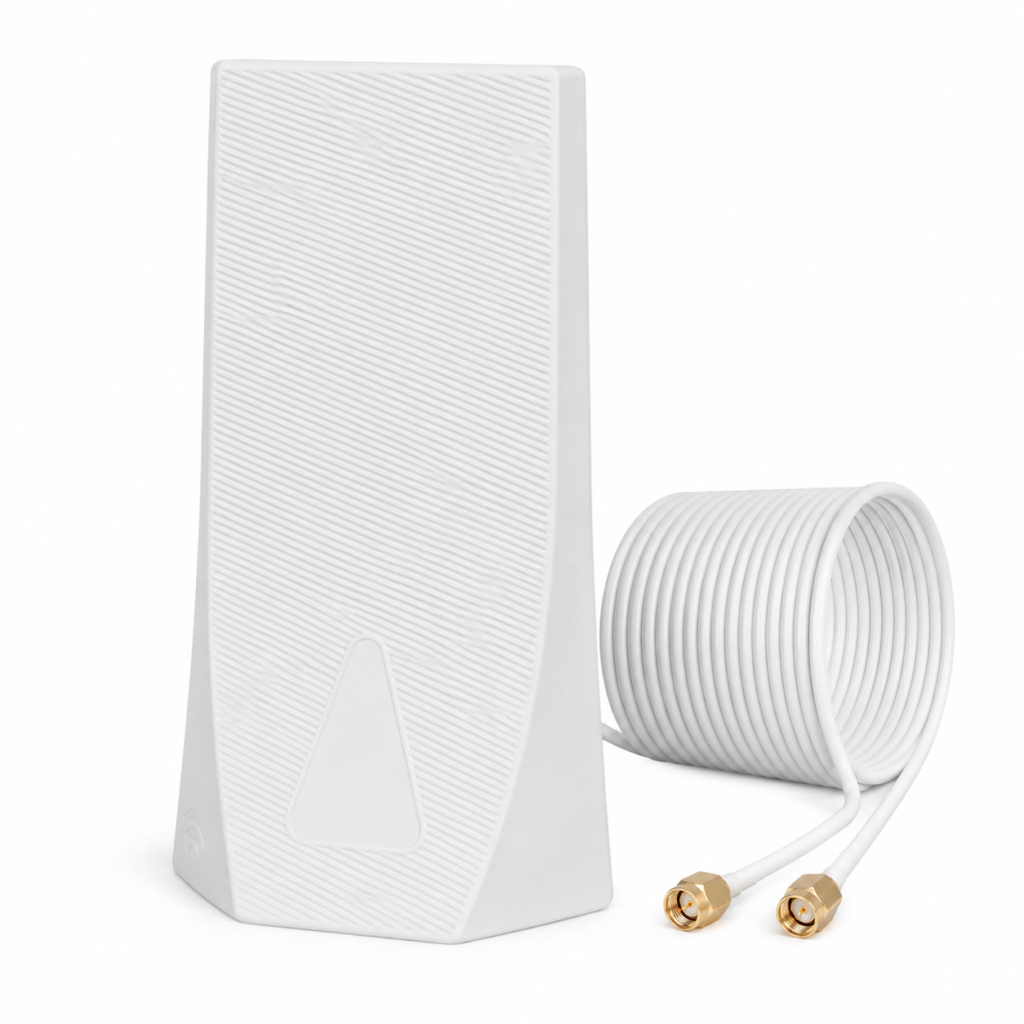 600–6000 MHz 4G 5G Indoor Wideband Antenna with Dual Cable