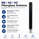 600-6000MHz Cellular Antenna with N-Type Male | 6dBi Fiberglass Antenna