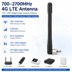 700–2700MHz 4G LTE TS9 CRC9 Right-Angle Antenna