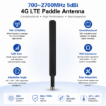 700–2700MHz 4G LTE Antenna | 5dBi Omnidirectional Paddle Antenna