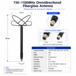 730–1100MHz Omnidirectional Fiberglass Antenna | 3dBi Cloverleaf Antenna