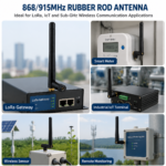 868/915MHz Rubber Rod Antenna with SMA Connector for LoRa IoT Wireless Applications