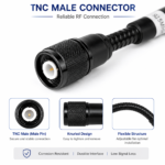 915MHz Gooseneck Antenna with TNC Male Connector | Flexible LoRa IoT Antenna