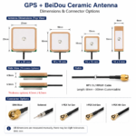 GPS + BeiDou Ceramic Antenna with 30dB Gain