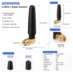 AEWW006 Compact L Shape 2.4GHz SMA Male Antenna