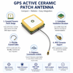 GPS Active Ceramic Patch Antenna with IPEX Connector | Embedded GNSS Antenna Solution