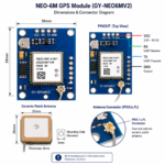 6M GPS Module with External Patch Antenna | UART GPS Receiver for UAV