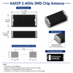 2.4GHz SMD Chip Antenna AA029 | Compact SMT Antenna
