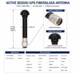 Active BeiDou GPS Antenna with N Male Connector | Fiberglass GNSS Antenna