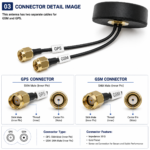 GPS BeiDou GLONASS Active GNSS Antenna | 28dB High Gain External Antenna