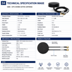 GPS BeiDou GLONASS Active GNSS Antenna | 28dB High Gain External Antenna